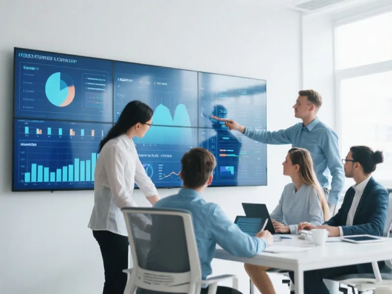 Team analyzing data